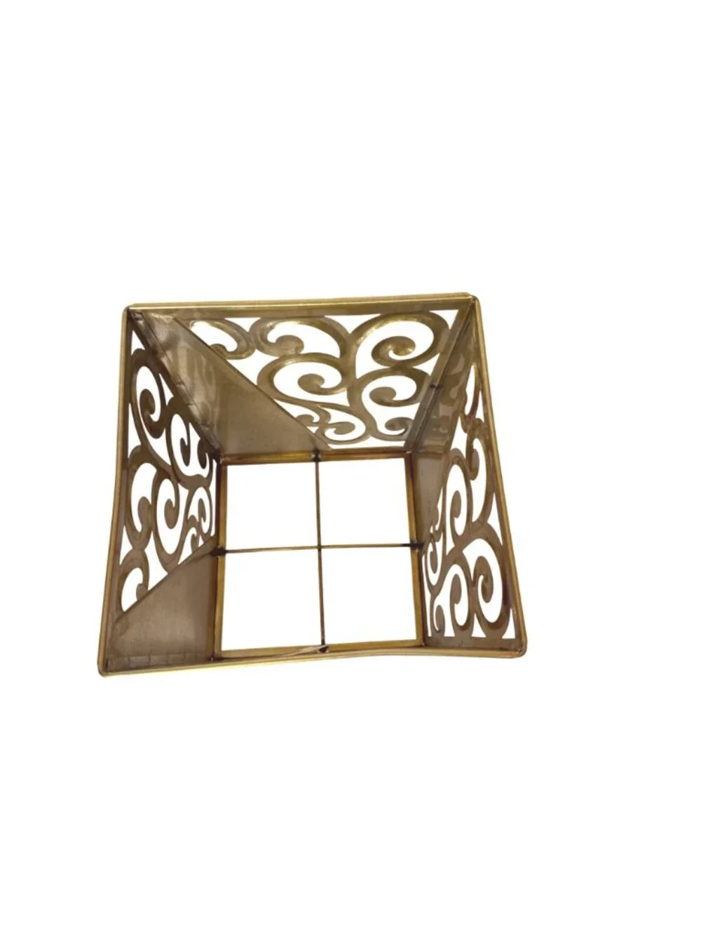Gold Metal Planter Set Decorative Glam Wedding Centerpiece Hollywood Regency